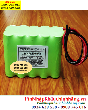 Pin sạc 12v-AA800mAh, Pin sạc NiMh 12v-AA800mAh, Pin GREPOW 12v-AA800mAh chính hãng